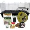 image:imageExotic Nutrition Hedgehog Home amp Starter Package  Includes Durable Cage Exercise Wheel Healthy Food Natural Treat MultiVitamin amp Hideout