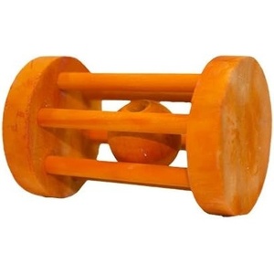 image:imageBarrel Roller Toy  Fun Interactive Rolling Wooden Cage Toy Accessory amp Safe Chew  Hedgehogs Guinea Pigs Rabbits Prairie Dogs Chinchillas Degus amp Other Small Pets
