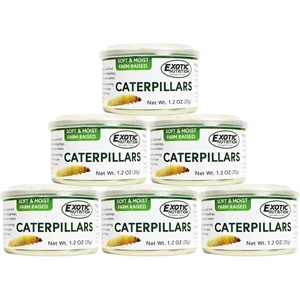 image:imageCanned Caterpillars 12 oz 6 Pack  Healthy High Protein Insect Treat  Hedgehogs Sugar Gliders Reptiles Wild Birds Chickens Lizards Bearded Dragons Skunks Opossums Fish Amphibians