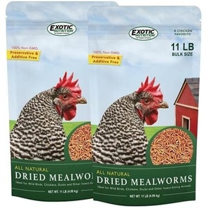 image:imageDried Mealworms  100 Natural NonGMO High Protein Bulk Insect Treat for Chicken Laying Hen Chick Wild Bird Bluebird Duck Goose Turkey Chickadee Titmice Wren Reptile Fish 2 lb22 LB