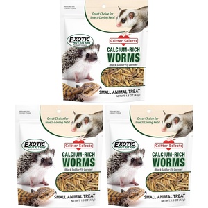 image:imageExotic Nutrition Dried Black Soldier Fly Larvae 15 oz  HighCalcium Insect Treat  Chickens Wild Birds Hedgehogs Bluebirds Reptiles Sugar Gliders Opossums Skunks Lizards Fish15 Ounce Pack of 3