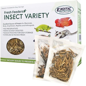 image:imageFresh Feeders Superworms  All Natural High Protein Insect Treat  Single Serving Pouches  Chickens Wild Birds Hedgehogs Bluebirds Reptiles Sugar Gliders Opossums Skunks LizardsVariety Pack