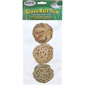 image:imageGrass Ball Trio  All Natural Woven Grass Play Ball amp Safe Chew Toy  Rabbit Guinea Pig Chinchilla Prairie Dog Degu Rat Hedgehog Hamster Rat Ferret Squirrel Bird Sugar Glider amp Small Pets