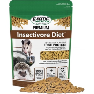 image:imagePremium Insectivore Diet 125lb  Healthy Nutritious Chicken Based High Protein Pellet Diet  for Sugar Gliders Hedgehogs Opossums Skunks amp Other Insectivores25 Pound Pack of 1