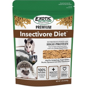 image:imagePremium Insectivore Diet 125lb  Healthy Nutritious Chicken Based High Protein Pellet Diet  for Sugar Gliders Hedgehogs Opossums Skunks amp Other Insectivores125 Pound Pack of 1