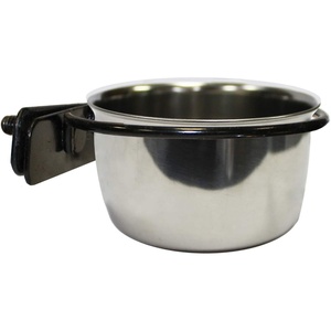 image:imageStainless Steel Cup wHolder  Durable Metal Mountable Food amp Water Dish  Sugar Gliders Hedgehogs Chinchillas Rats Ferrets Guinea Pigs Rabbits Squirrels Birds 5 oz SilverSilver