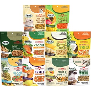 image:imageTreat Assortment 10 Pack  Healthy Treat with Mix of Dried Fruits Dried Insects amp Crunchies  Sugar Gliders Rats Chinchillas Parrots Guinea Pigs Hamsters Small Animals  Sample Variety