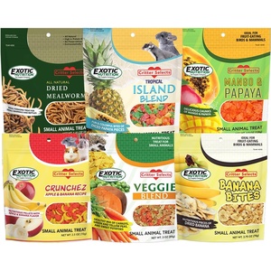 image:imageTreat Assortment 6 Pack  Pet Treat with Mix of Dried Fruits Dried Insects amp Other Crunchies  For Sugar Gliders Hedgehogs Squirrels Rabbits Marmosets Rats Hamsters  Sample Variety
